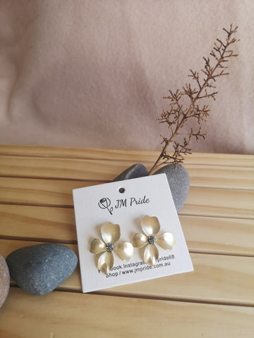 Magnificence Gold Orchid Earrings