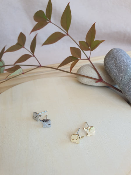 Adorable Elephant Studs - Silver/Gold